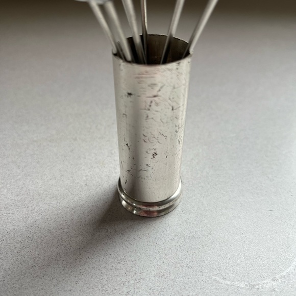 Pier one olive or fruit skewers set (8) silver color 4” - Picture 7 of 7